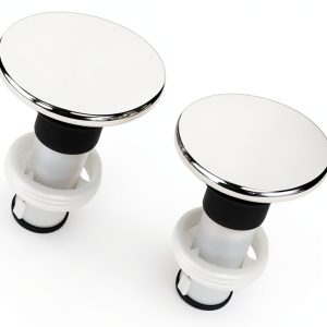 972-098A Drain Stopper Polished Chrome Sink Stopper, Drain Sink Plug Part Push & Seal Drain Stopper Assembly Part STPR Push Seal in Chrome - 2PCS-0
